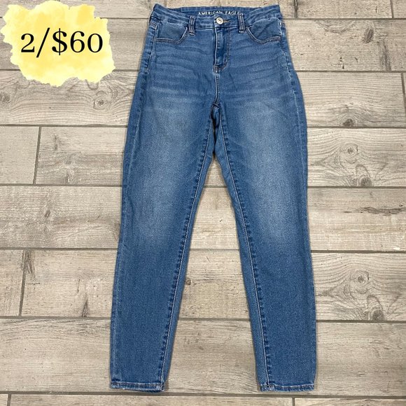 American Eagle Outfitters Denim - Medium Wash AEO Curvy Hi-Rise Jeggings